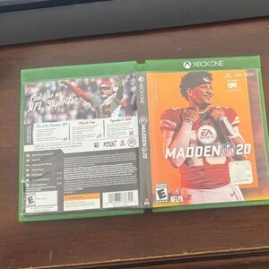 NFL Madden 20 Xbox One Game with Red Cover